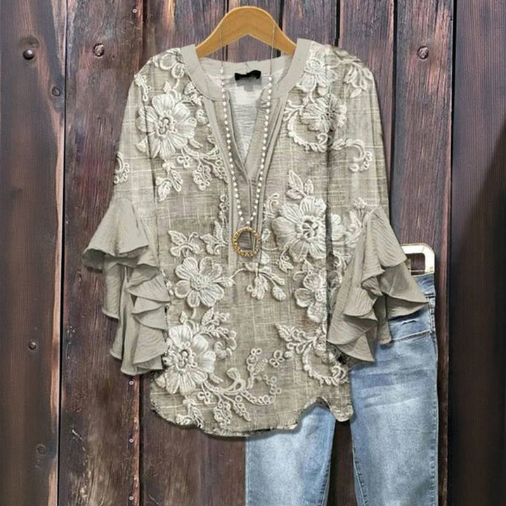 Modiva™ | BLUZKA W KWIATY W STYLU RETRO